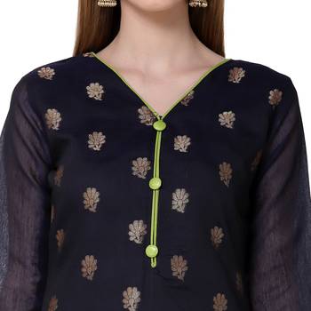 Blue embroidered banarasi silk salwar 4