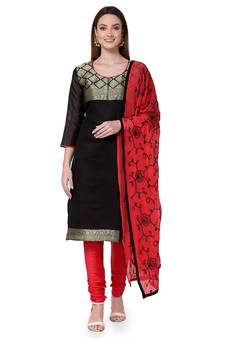 Black embroidered banarasi silk salwar