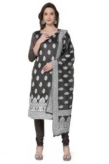 Black zari woven cotton salwar