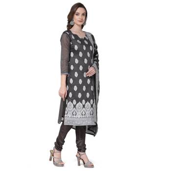 Black zari woven cotton salwar 2
