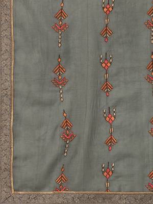 Grey embroidered chanderi salwar 4