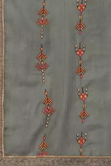 Grey embroidered chanderi salwar