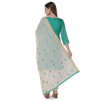 Green embroidered chanderi salwar 3
