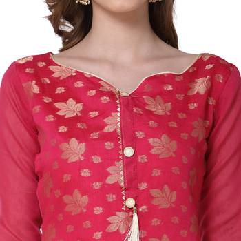 Pink embroidered chanderi salwar 4