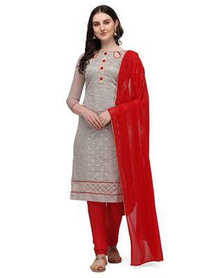 Grey embroidered chanderi salwar 1