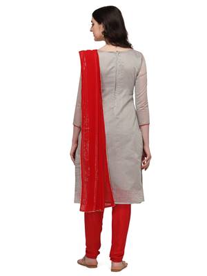Grey embroidered chanderi salwar 3