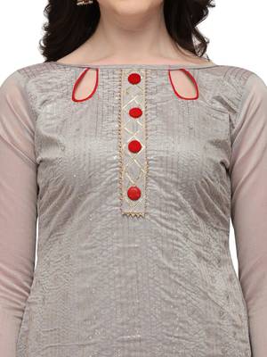 Grey embroidered chanderi salwar 4