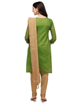 Green embroidered chanderi silk salwar 3