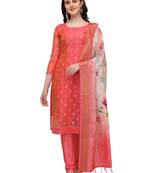 Pink embroidered santoon salwar