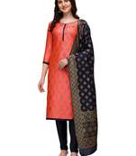 Pink zari woven banarasi silk salwar