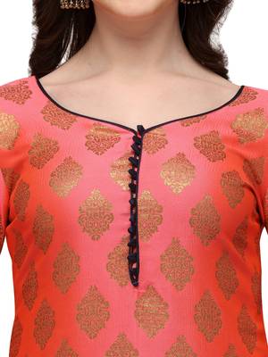 Pink zari woven banarasi silk salwar 4