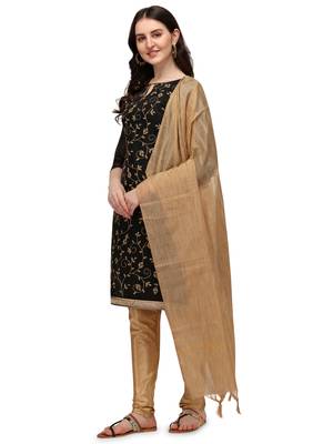Black embroidered chanderi silk salwar 2