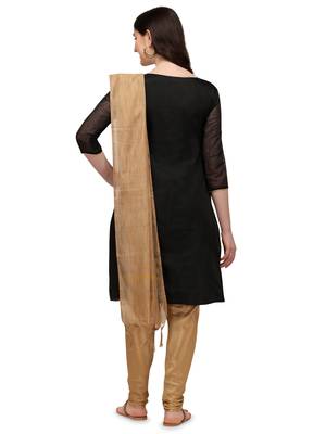 Black embroidered chanderi silk salwar 3