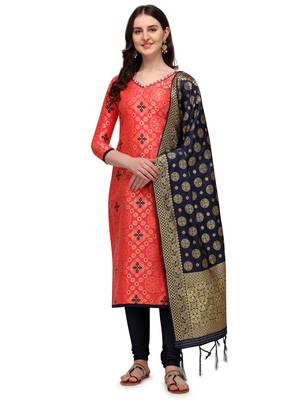 Pink zari woven banarasi silk salwar 1