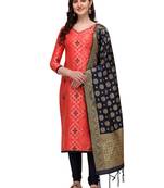 Pink zari woven banarasi silk salwar