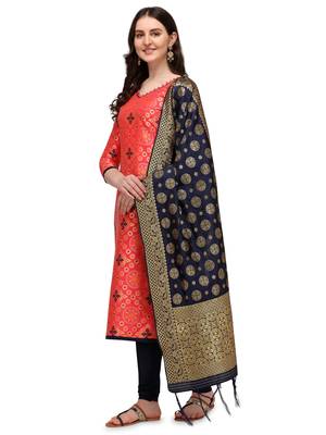 Pink zari woven banarasi silk salwar 2