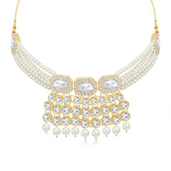 White pearl necklace sets 5