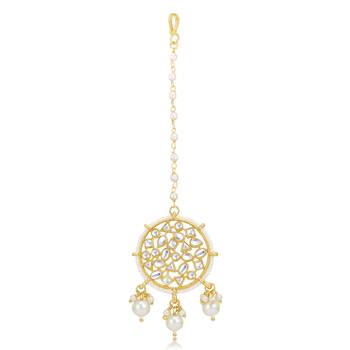 Gold pearl necklace sets 4