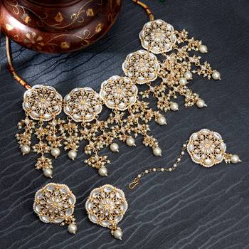 Gold pearl necklace sets 1
