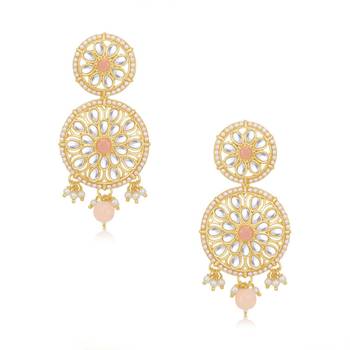 Peach pearl necklace sets 3