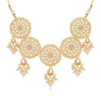 Peach pearl necklace sets 4