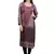 Multi Colour Staple Blended   Printed Round Neck Kurti
