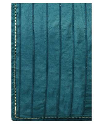 Women Foil Printed Teal Kurta with Sharara and Dupatta 7