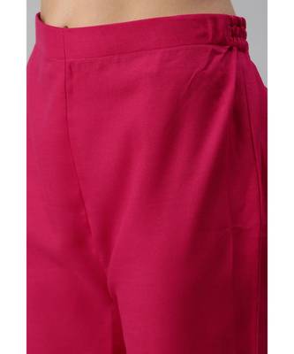 Women Magenta Embroidery Kurta Set with Net Dupatta 6
