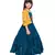 blue polyester embroidered stitched  Gown with  Jacket