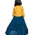 blue polyester embroidered stitched  Gown with  Jacket