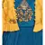 blue polyester embroidered stitched  Gown with  Jacket