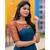 Blue Handloom Cotton Knife Pleated Fit and Flare Dress