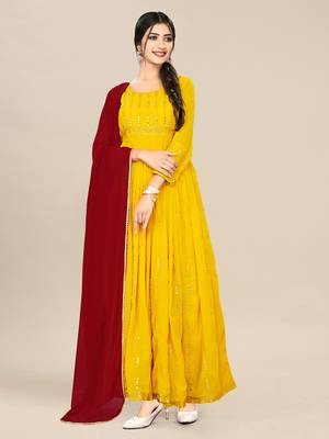 Designer Look In Yellow Colour 1