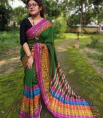 Mango Kalka Border Begompuri Saree