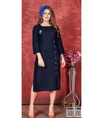 Blue Pure Rayon Kurtis