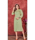 Olive Pure Rayon Kurtis