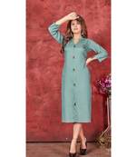 Blue Pure Rayon Kurtis