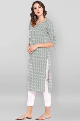 Grey woven cotton kurta 3
