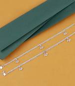 Silver Plated Delicated Ghungroo Payal  Anklet for Women And Girl.