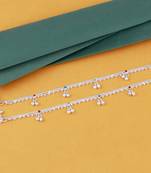 Silver Plated Payal  Anklet for Women And Girl