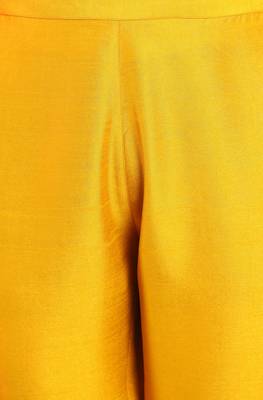 Mustard plain silk salwar 4