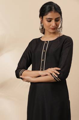 Black plain silk salwar 3