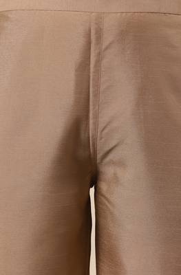 Janasya Beige plain silk salwar 3