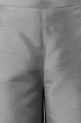 Grey plain silk salwar 4