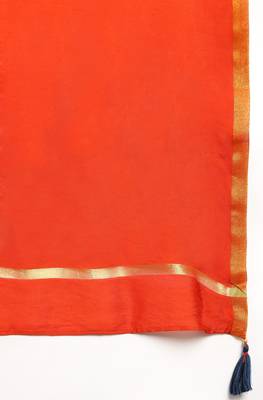 Blue floral print silk salwar 4