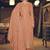 Light-orange woven silk blend salwar