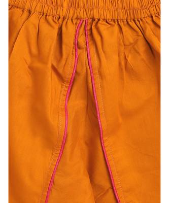 Campana Girls Sanah Dhoti Set  Bold Flower Print  Magenta & yellow 4
