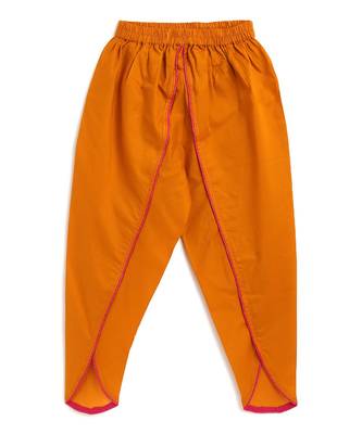 Campana Girls Sanah Dhoti Set  Bold Flower Print  Magenta & yellow 5
