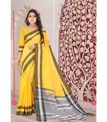 orange cotton saree with blouse piece