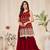 Maroon Colour embroidered Semi-Stitched Georgette  Sharara Suit 